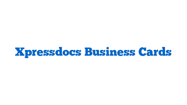 Xpressdocs Business Cards